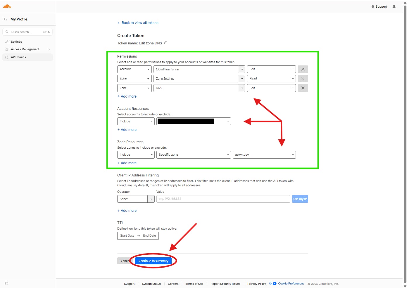 Configure Token Permissions